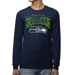 Junk Food Clothing x NFL - Seattle Seahawks - Bold Logo - Unisex Adult Long Sleeve T-Shirt for Men and Women - Size Medium