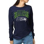 Junk Food Clothing x NFL - Seattle Seahawks - Bold Logo - Unisex Adult Long Sleeve T-Shirt for Men and Women - Size Medium