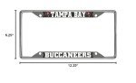 FANMATS 15534 Tampa Bay Buccaneers Chrome Metal License Plate Frame, Team Colors, 6.25in x 12.25in