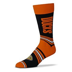 For Bare Feet FBF NHL Anaheim Ducks Unisex Go Team Dress Sock Team Color OSFM (V-5057-N14-O-GT-782259)