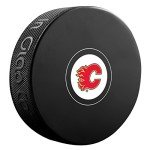 Sherwood Calgary Flames Official NHL Logo Souvenir Autograph Hockey Puck