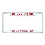 FANMATS 43963 NHL - Ottawa Senators License Plate Frame - White – Easy Installation on Truck, SUV, Car - Ideal Gift for Die Hard NHL Fan