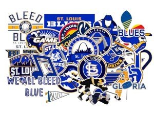 25 PCS St Louis American Blues Hockey Stickers for Water Bottle, Laptop, Bicycle, Computer, Motorcycle, Travel Case, Car Decal Decoration Sticker