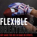 Franklin Sports New York Giants Youth NFL Football Receiver Gloves - Receiver Gloves for Kids - NFL Team Logos and Silicone Palm - Youth S/XS Pair