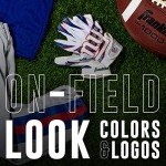 Franklin Sports New York Giants Youth NFL Football Receiver Gloves - Receiver Gloves for Kids - NFL Team Logos and Silicone Palm - Youth S/XS Pair