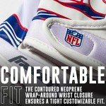 Franklin Sports New York Giants Youth NFL Football Receiver Gloves - Receiver Gloves for Kids - NFL Team Logos and Silicone Palm - Youth S/XS Pair