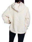 Calhoun NHL Surf & Skate Women's Premium Sherpa Pullover Hoodie with Chenille Team Logo (New York Islanders, Medium)