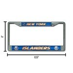 Rico Industries NHL Bling Chrome License Plate Frame with Glitter Accent, New York Islanders