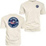 Blue 84 Standard NHL Officially Licensed T-Shirt Ringspun Front/Back Ivory Puck