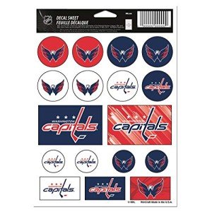Wincraft NHL Washington Capitals Vinyl Sticker Sheet, 5" x 7"