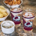 Rico Industries NHL Hockey Colorado Avalanche 16 oz Pint Glasses with Digitally Printed Logo, Set of 2 Classic Drinking Glasses, for Fans, Dishwasher Safe