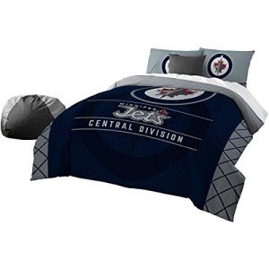 Northwest NHL Winnipeg Jets Comforter and Sham Set, Twin, Draft