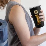 Rico Industries NHL Hockey Boston Bruins 18oz Soft Touch, Easy Grip Tumbler
