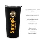 Rico Industries NHL Hockey Boston Bruins 18oz Soft Touch, Easy Grip Tumbler