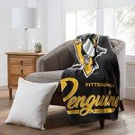 Northwest NHL Pittsburgh Penguins Unisex-Adult Raschel Throw Blanket, 50" x 60", Signature
