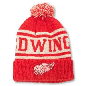 AMERICAN NEEDLE NHL Detroit Red Wings National Hockey League Team Pillow Line Knit Beanie Cap (23012A-DRW-RDIV)