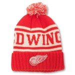 AMERICAN NEEDLE NHL Detroit Red Wings National Hockey League Team Pillow Line Knit Beanie Cap (23012A-DRW-RDIV)