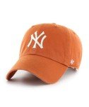47 New York Yankees Mens Womens Clean Up Adjustable Strapback Clay Orange Hat with White Logo