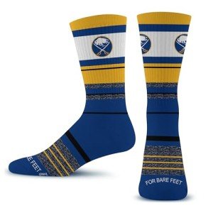 For Bare Feet NHL BUFFALO SABRES Friday Dress Sock Team Colors Large