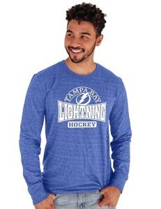 Blue 84 Men's Standard NHL Officially Licensed Tri-Blend Long Sleeve T-Shirt Beards, Team Color