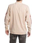 Calhoun NHL Surf N' Skate Men's Acid Wash Distressed Logo Long Sleeve Shirt (New Jersey Devils, Large)