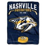 Northwest NHL Nashville Predators Unisex-Adult Raschel Throw Blanket, 60" x 80", Inspired