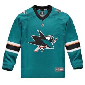Fanatics Youth San Jose Sharks Home Replica Jersey NHL Licensed Hockey Jersey Size L/XL for Boys & Girls Ages 12-18, Green