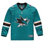 Fanatics Youth San Jose Sharks Home Replica Jersey NHL Licensed Hockey Jersey Size L/XL for Boys & Girls Ages 12-18, Green