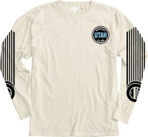Blue 84 Standard NHL Officially Licensed Long Sleeve T-Shirt Ringspun Ivory Sleeveshot