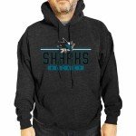 Wright & Ditson NHL Adult Heather Charcoal True Fan Hooded Sweatshirt Unisex - Unisex Cotton Poly Blend - Ultimate Comfort (San Jose Sharks - Charcoal, X-Large)