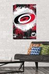 Trends International NHL Carolina Hurricanes - Maximalist Logo 23 Wall Poster, 34L x 22.4W, Unframed Version