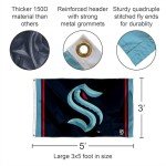 WinCraft Seattle Kraken Stripes 3x5 Feet Banner Flag