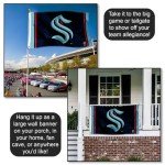 WinCraft Seattle Kraken Stripes 3x5 Feet Banner Flag