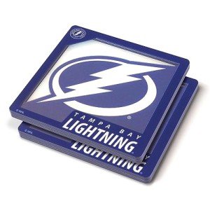 YouTheFan NHL Tampa Bay Lightning 3D Logo Series Coasters