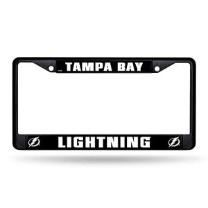 Rico Industries NHL Tampa Bay Lightning Black 12" x 6" Black Metal Car/Truck Frame Automobile Accessory