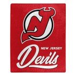 Northwest NHL New Jersey Devils Unisex-Adult Raschel Throw Blanket, 50" x 60", Signature