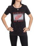 Calhoun NHL Womens Acid Wash Round Neck Block Logo T-Shirt (Detroit Red Wings, Medium)