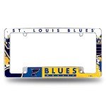 Rico Industries NHL St. Louis Blues Primary 12" x 6" Chrome All Over Automotive License Plate Frame for Car/Truck/SUV