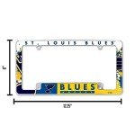 Rico Industries NHL St. Louis Blues Primary 12" x 6" Chrome All Over Automotive License Plate Frame for Car/Truck/SUV