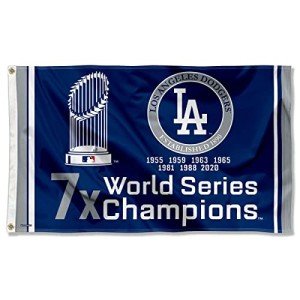 WinCraft Los Angeles Dodgers Years Series Champions 3x5 Foot Grommet Banner Flag