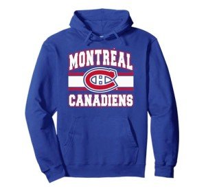Montreal Canadiens Stripe Royal Officially Licensed Pullover Hoodie