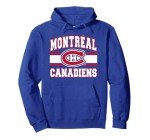 Montreal Canadiens Stripe Royal Officially Licensed Pullover Hoodie