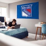 Rico Industries NHL New York Rangers 3-Foot by 5-Foot Single Sided Banner Flag with Grommets