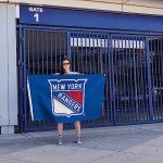 Rico Industries NHL New York Rangers 3-Foot by 5-Foot Single Sided Banner Flag with Grommets