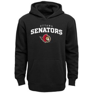 NHL Kids Youth 8-20 Official Team Lock Up Pullover Hoodie Sweatshirt (US, Numeric, 18, 20, Regular, Ottawa Senators - Black)