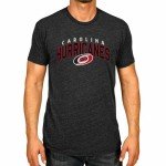 Wright & Ditson NHL Adult Powerplay Heathered Unisex T-Shirt - 100% Cotton - Tagless and Comfortable (Carolina Hurricanes - Black Heather, X-Large)