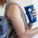 Rico Industries NHL Hockey Toronto Maple Leafs 18oz Soft Touch, Easy Grip Tumbler