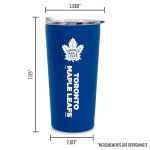 Rico Industries NHL Hockey Toronto Maple Leafs 18oz Soft Touch, Easy Grip Tumbler