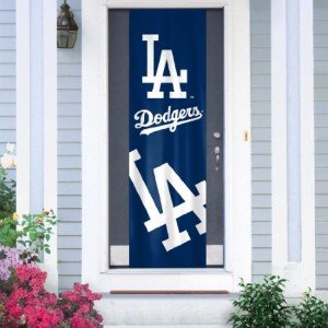 MLB Los Angeles Dodgers Team Color and Logo Door Banner