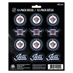 FANMATS 30847 NHL - Winnipeg Jets 12 Count Mini Decal Sticker Pack 5 x 6.25 in.- Great Gift for Sports Fans - Works On Hard Surfaces - for Homes, Cars, Trucks, SUVs.